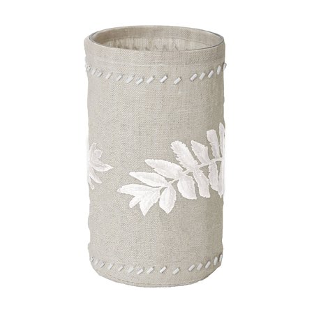 ELK SIGNATURE Linen Silver Stitched Fern Votivel 625045